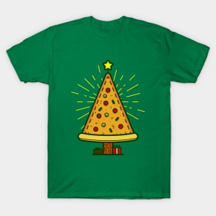 pizza ugly christmas tree T-Shirt